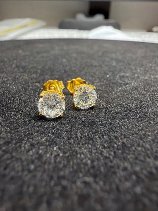 Pendientes oro 14k diamante 1.03ct IGI