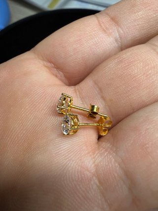 Pendientes oro 14k diamante 1.03ct IGI