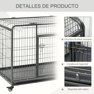 Jaula Perro Metal Plegable