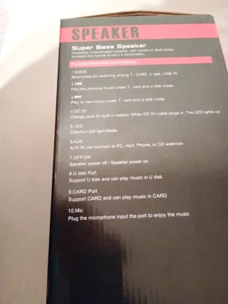 Altavoz con mando y luces LED