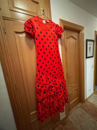 Vestido Flamenca Lunares Talla Única