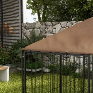 Perrera con Toldo y Soporte Comida