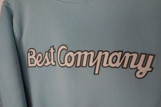 Sudadera Best Company azul logo crewneck