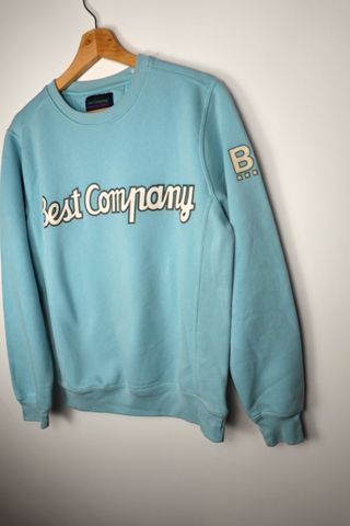 Sudadera Best Company azul logo crewneck
