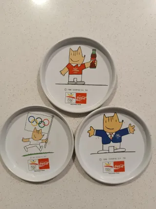 3 Bandejas Cobi Barcelona 92 Coca-Cola