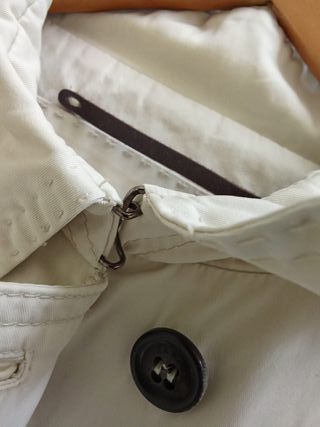 Gabardina Zara Mujer Talla XL Blanco roto