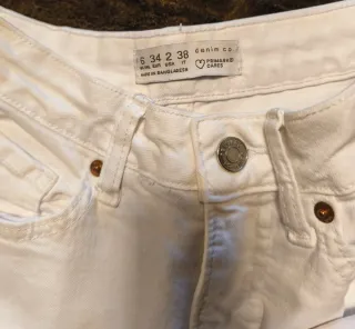 Pantalón vaquero blanco chica Primark T.34