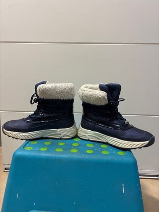 Botas de Nieve Niña Azul y Blanco