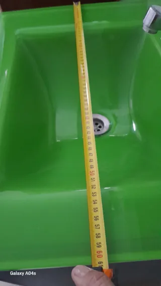 Lavabo verde de cristal