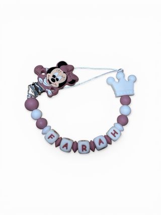 Chupetero Minnie y Corona Personalizado