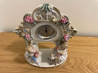 Orologio da tavolo porcellana biscuit antico