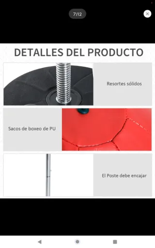 Saco de boxeo ajustable