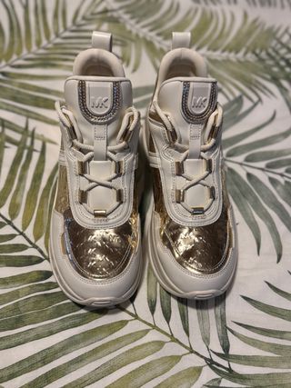 Zapatillas Michael Kors Olympia Oro/Blanco