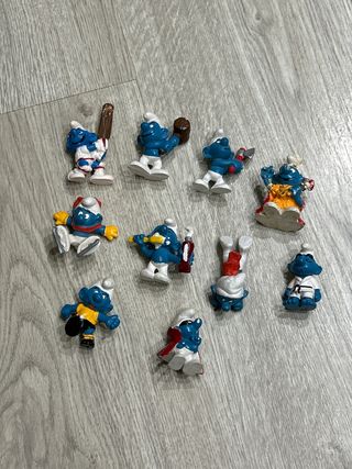 Lote Pitufos PVC Bully Schleich peyo Años 80