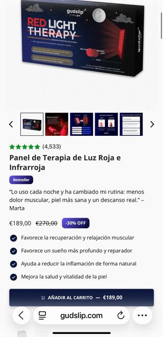 Panel de Terapia de Luz Roja e Infrarroja Gudslip