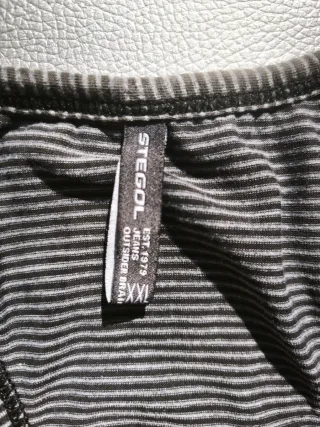 Stegol Camisola Alças Listrada Cinza/Preto