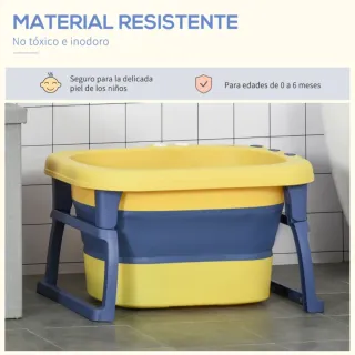 NUEVA!!! BAÑERA Plegable Bebé Amarilla y Azul