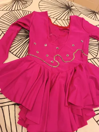 Maillot Patinaje Rítmica Estrellas Rosa