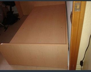 Cama color arce con 3 cajones
