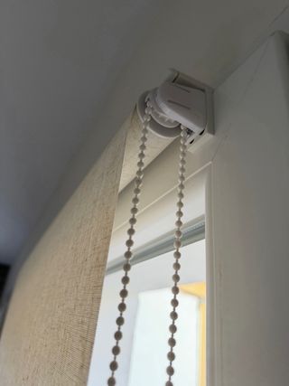 Estor enrollable lino sin taladrar beige