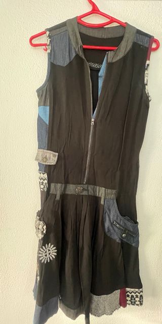 Vestido Desigual Negro Talla S
