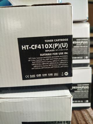 (6) Toner CF410X (HP y Canon Genérico)