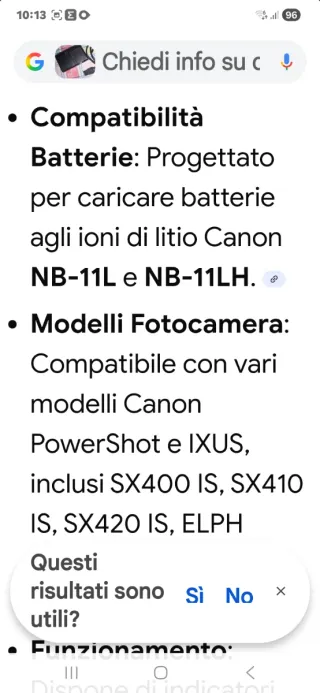 Caricabatterie Canon