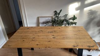 Mesa industrial madera y metal