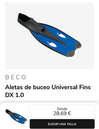 Aletas de buceo naranjas y azules