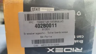 Pastillas de Freno Ridex 402B0011