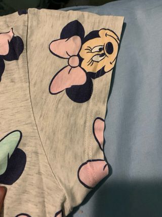 Camiseta Minnie Mouse Gris y Rosa