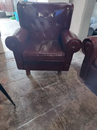 Conjunto Sofá Cama Vintage + 2 Butacones
