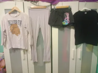 Lote Pijama y Conjunto Bermudas T.10-12