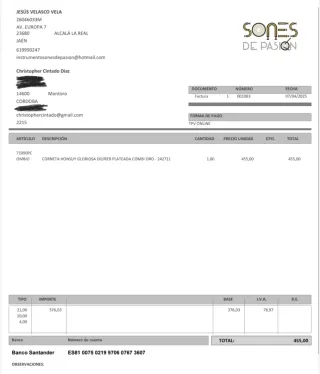 Corneta Honsuy Gloriosa Combi