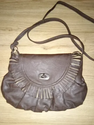 Bolso color cobre con flecos Blanco
