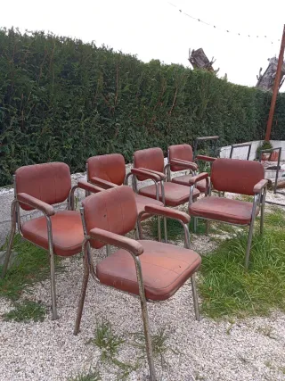 URGE!!!! Sillas Vintage Cuero y Metal