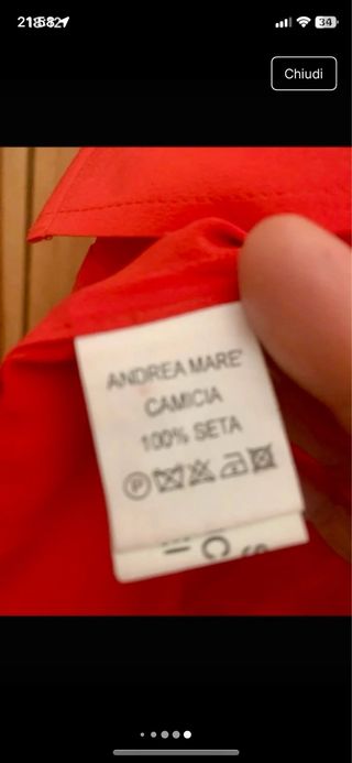 Camicia Andrea Ma manica corta rossa