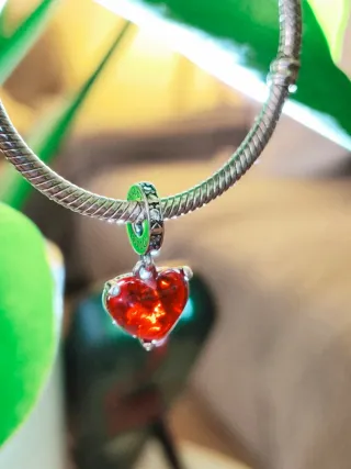 Pandora Charm Corazón Mickey Mouse Rojo