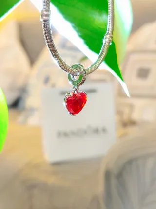 Pandora Charm Corazón Mickey Mouse Rojo