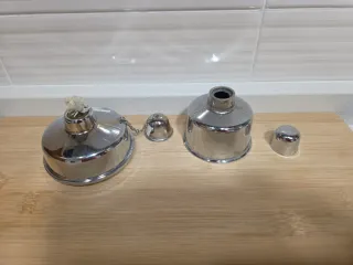Mechero de aceite plateado