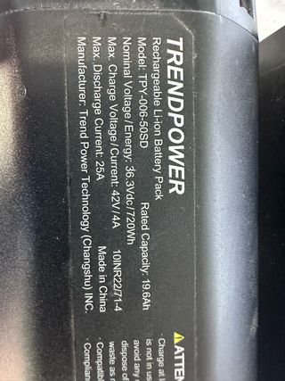 Batería Yamaha TrendPower  TPY-006-50SD 720 WH.
