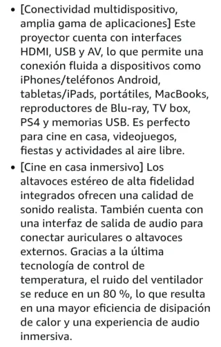 Proyector Mini Einyoumily M8