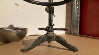 Supporto laboratorio antico ghisa vintage