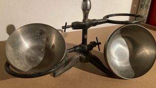 Supporto laboratorio antico ghisa vintage