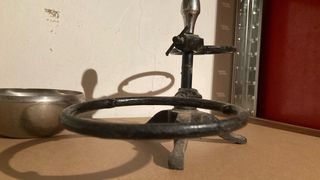 Supporto laboratorio antico ghisa vintage