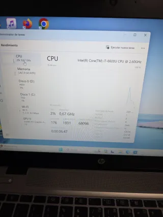 Ordenador Portátil HP i7-6TA 8GB RAM