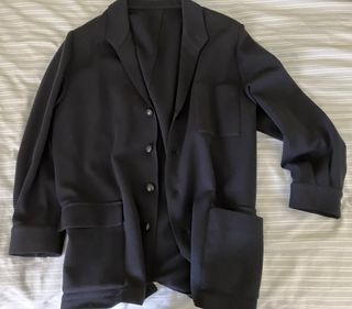 EleganteChaqueta Blazer Punto Azul Marino