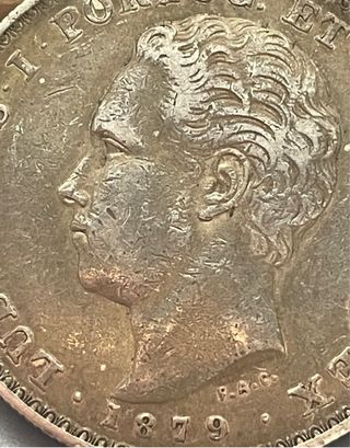 Moneda de 500 Reis, Portugal, 1879. Luis I
