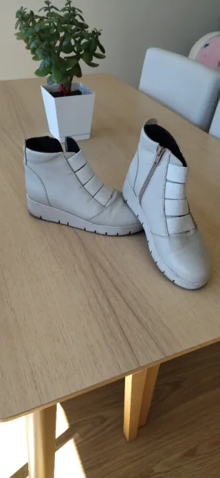 Botines mujer piel beige talla 38