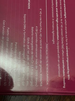 Ebook NUEVO luz y táctil